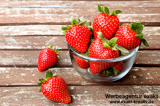 Food Fotografie - Erdbeeren frisch und saftig