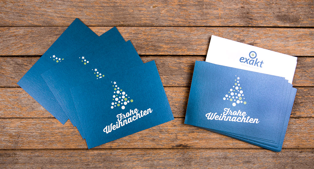 Weihnachtskarten für Firmen gestalten unddrucken in Darmstadt