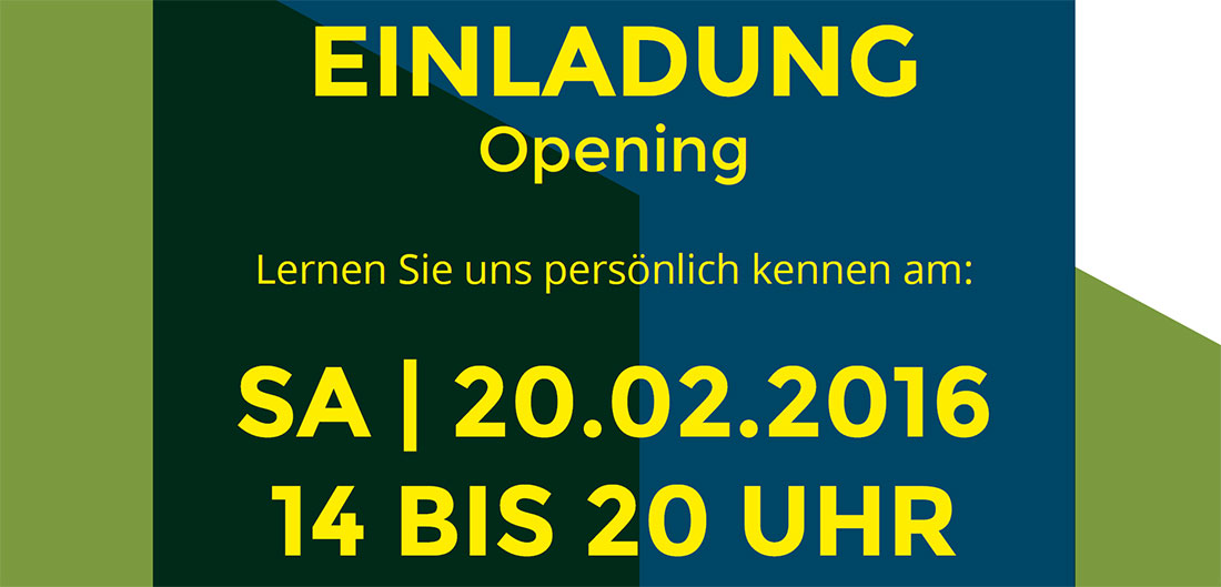 Einladung zum Opening der Werbeagentur exakt in Darmstadt